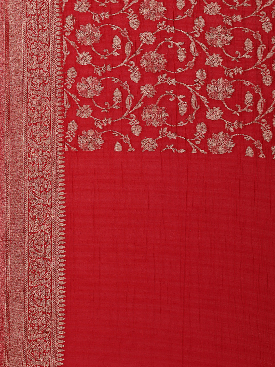 Zari Jaal Tussar Silk Plain Saree