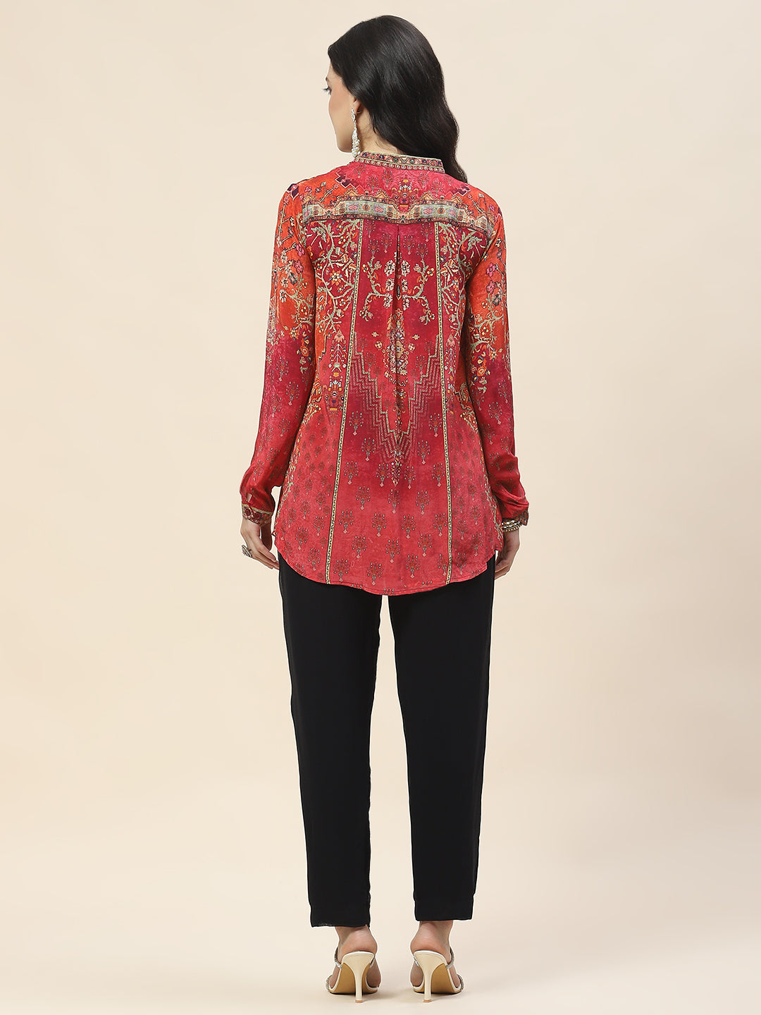 Digital Print Crepe Short Kurta