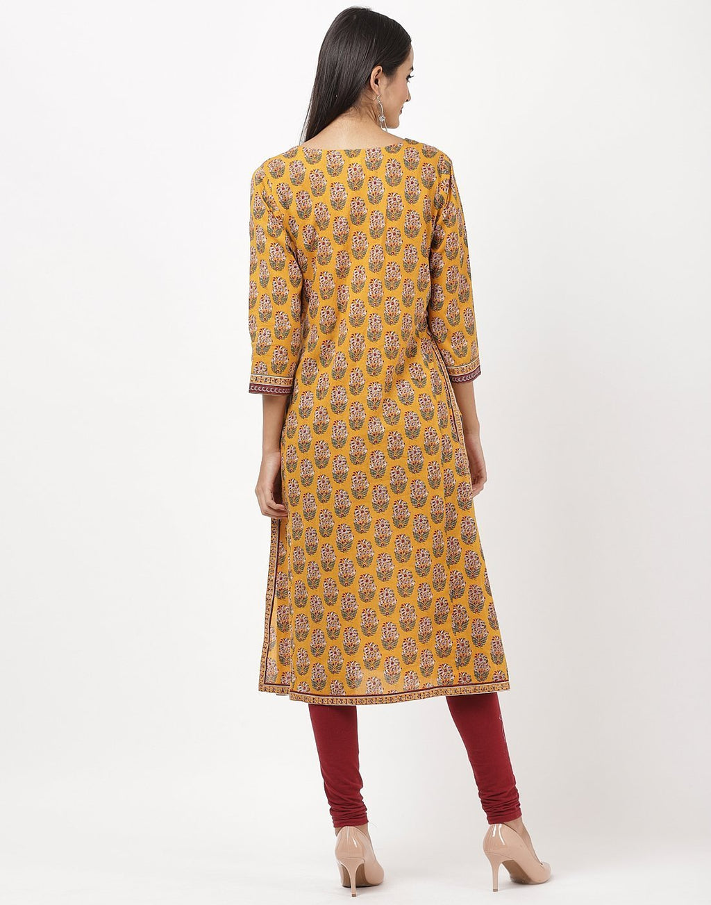 Mustard Cotton Kurti