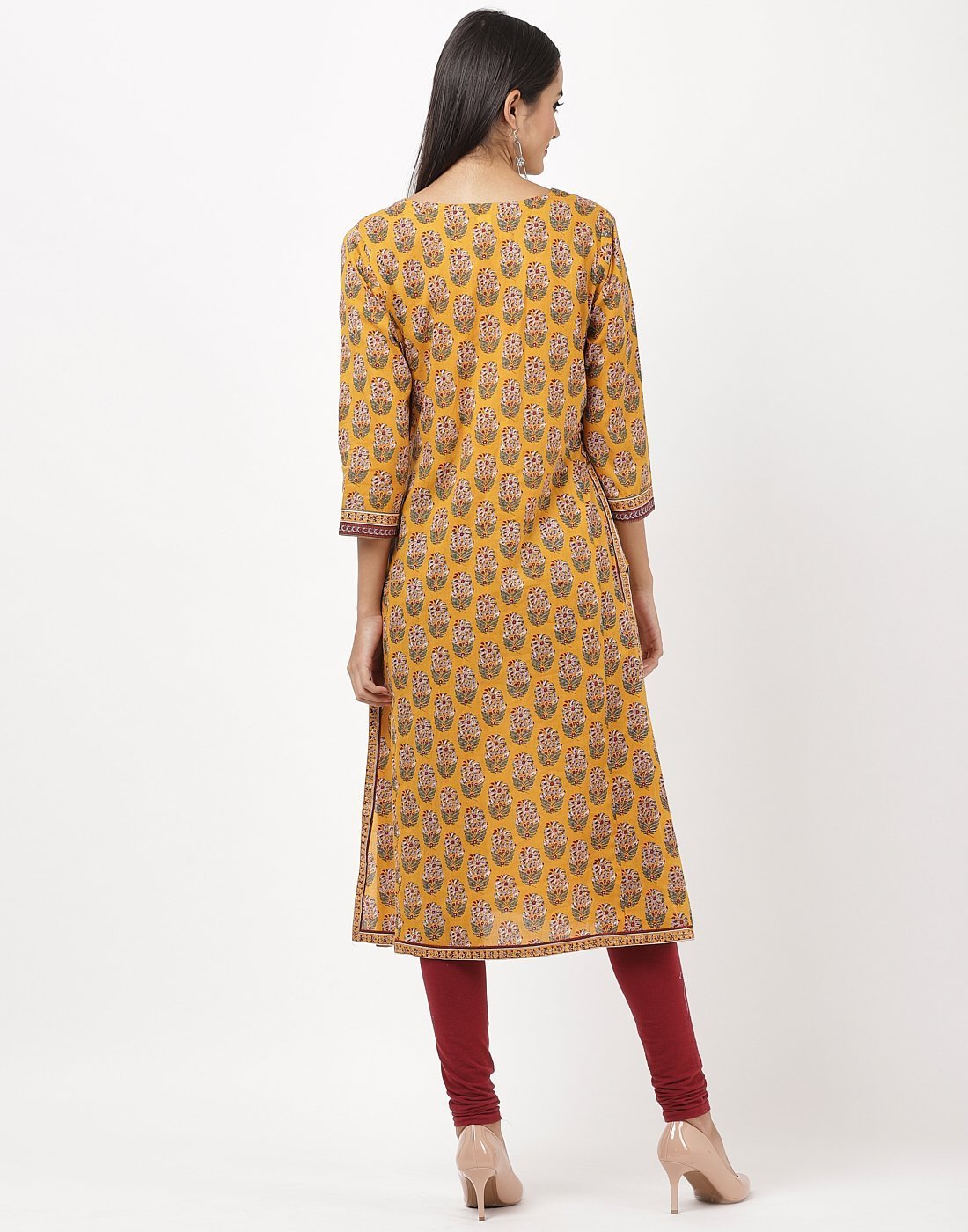 Mustard Cotton Kurti