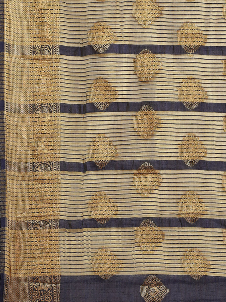 Zari Border Booti Handloom Woven Saree