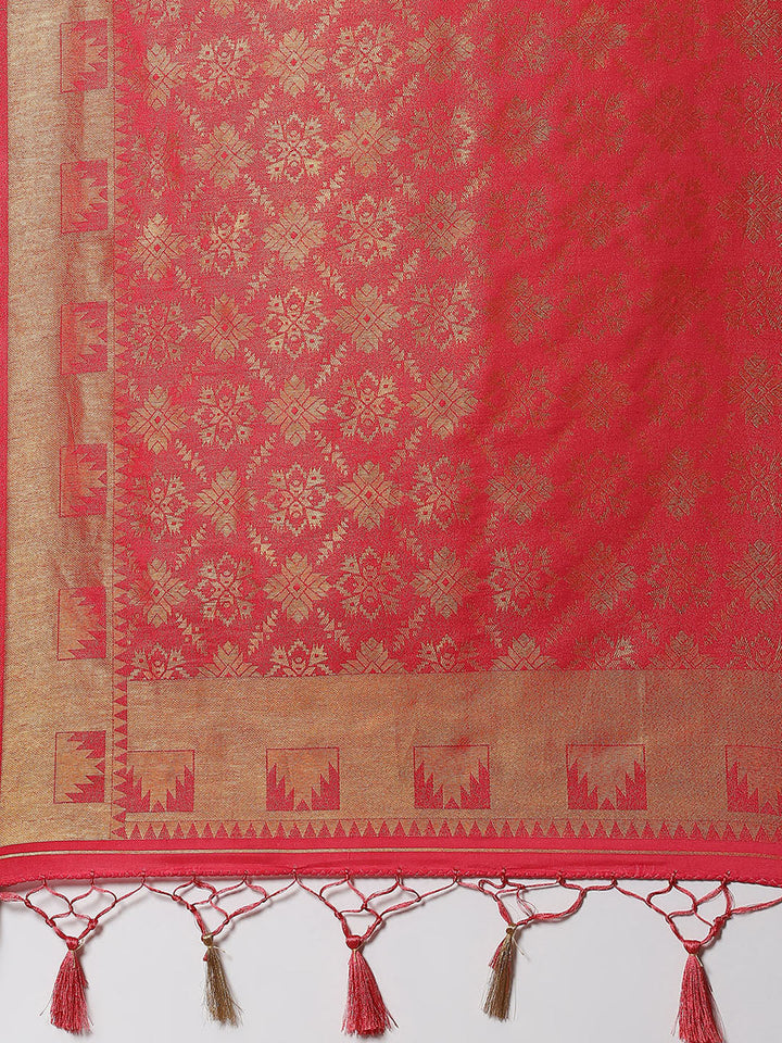 Zari Border Art Handloom Woven Saree