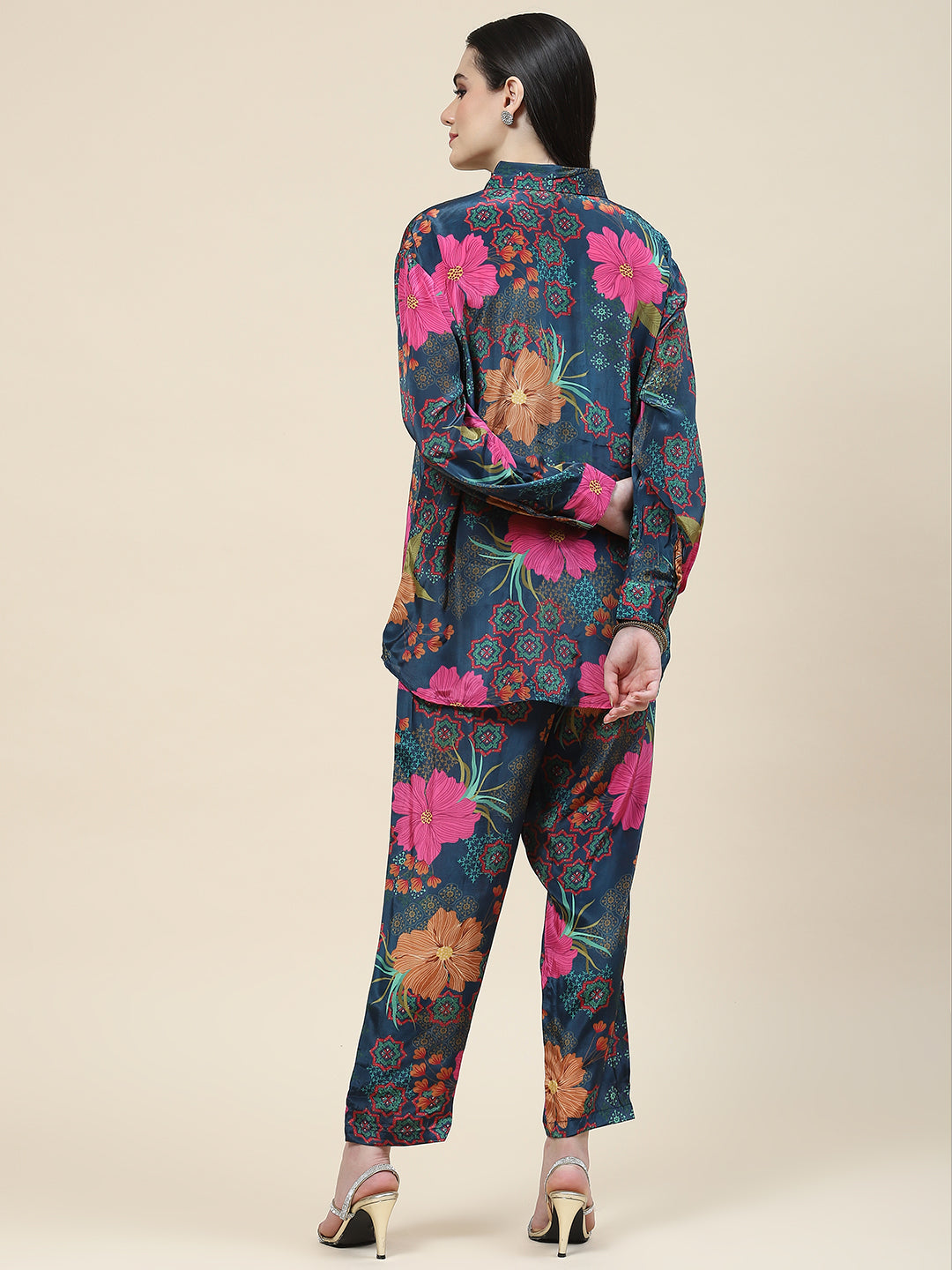 Printed Crepe Kurti With Pants