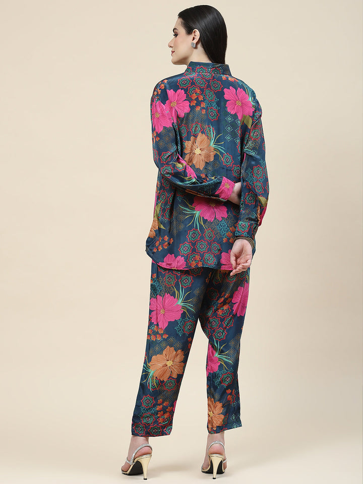Printed Crepe Kurti With Pants
