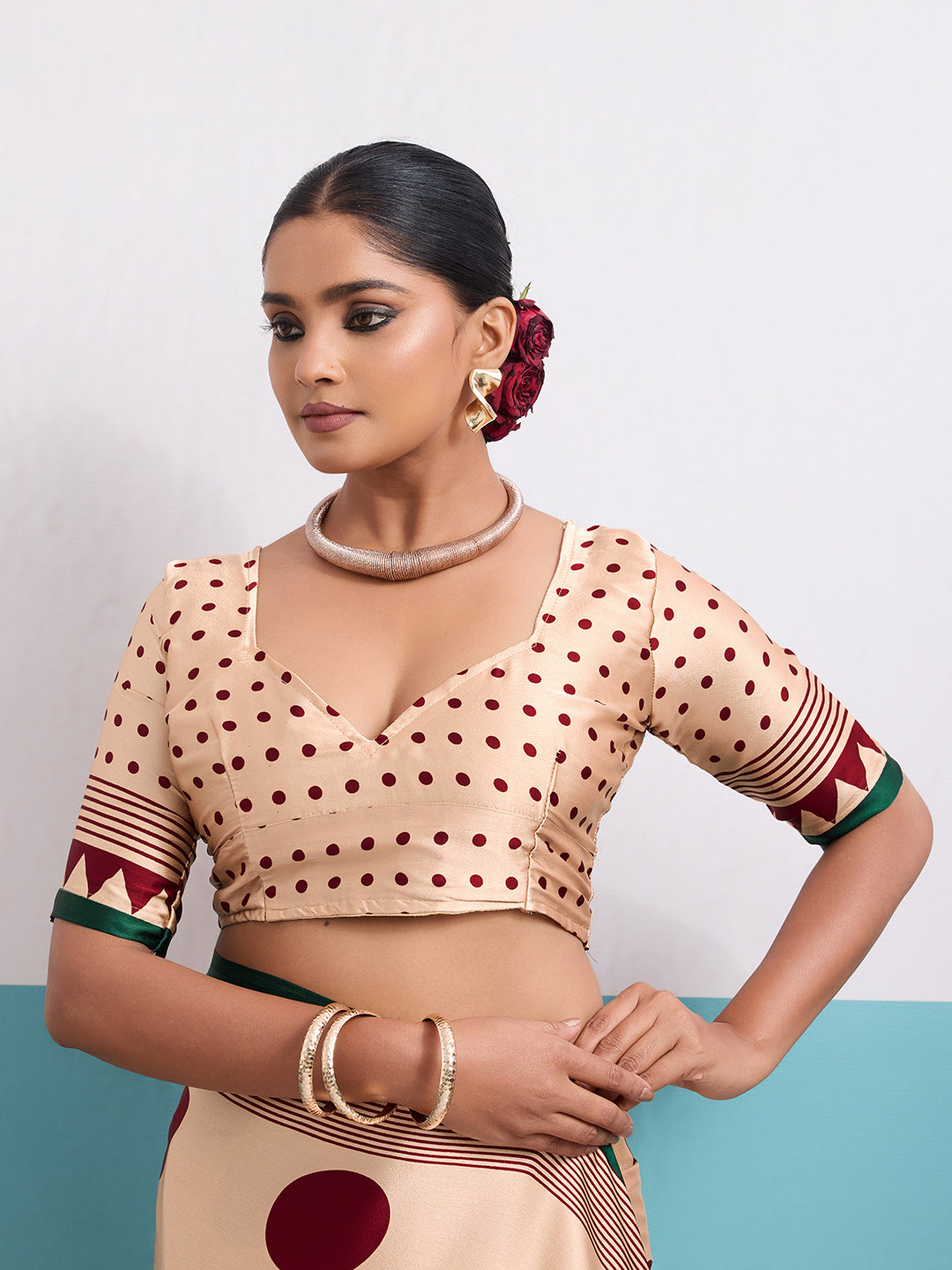Printed Satin Saree