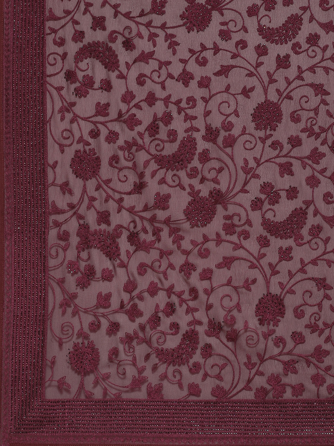 Floral Embroidered Georgette Saree