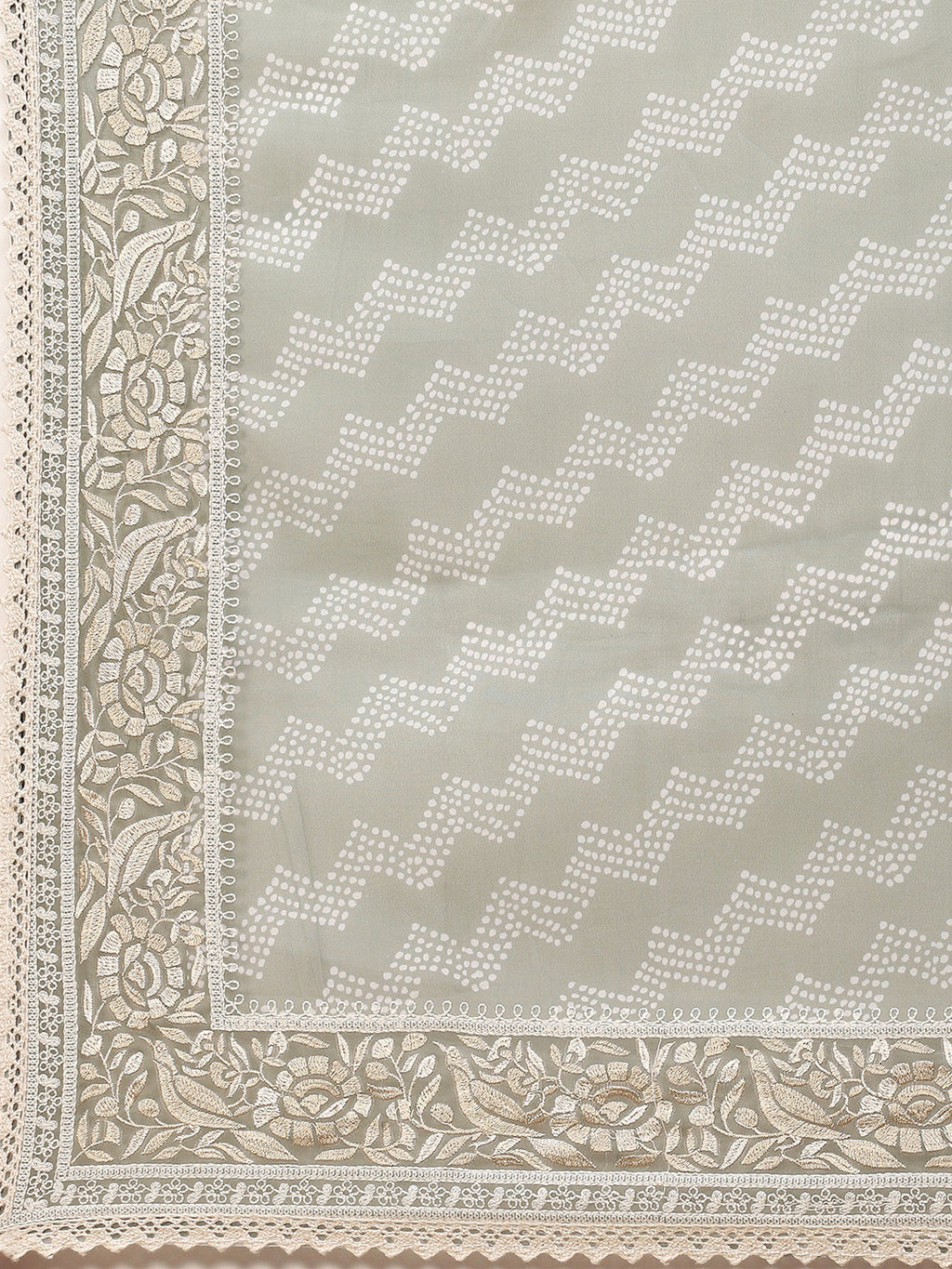 Bandhani Printed Organza Saree