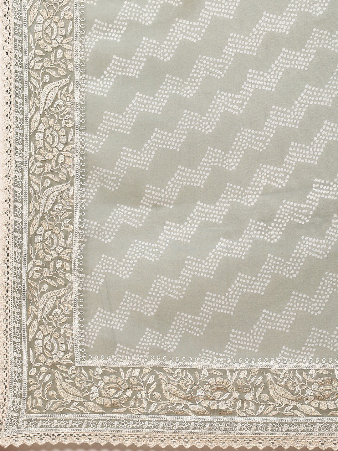Bandhani Printed Organza Saree