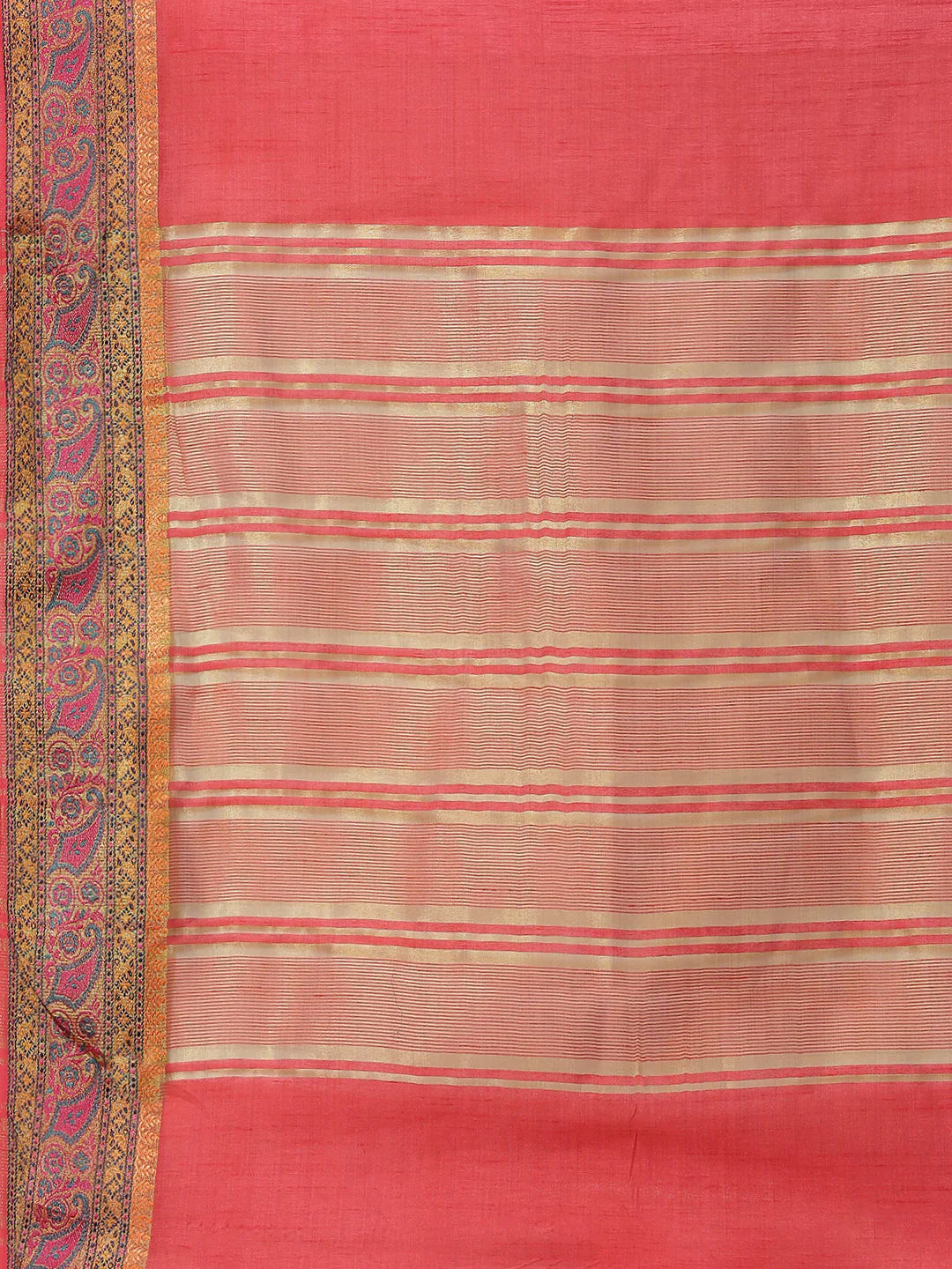 Plain Zari Border Handloom Woven Saree