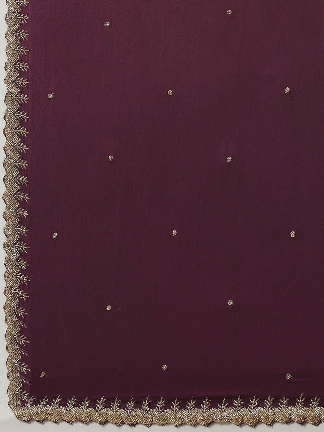 Cutdana Embroidered Chinnon Saree
