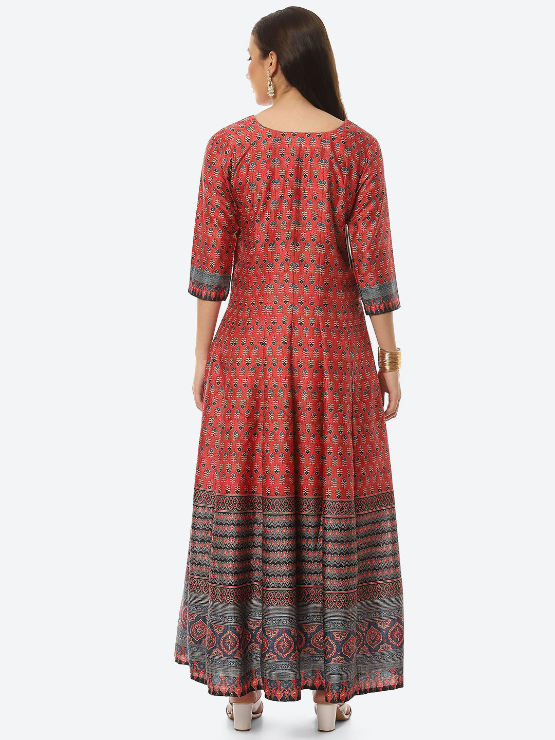 Mirror Work Printed Handloom Kurta