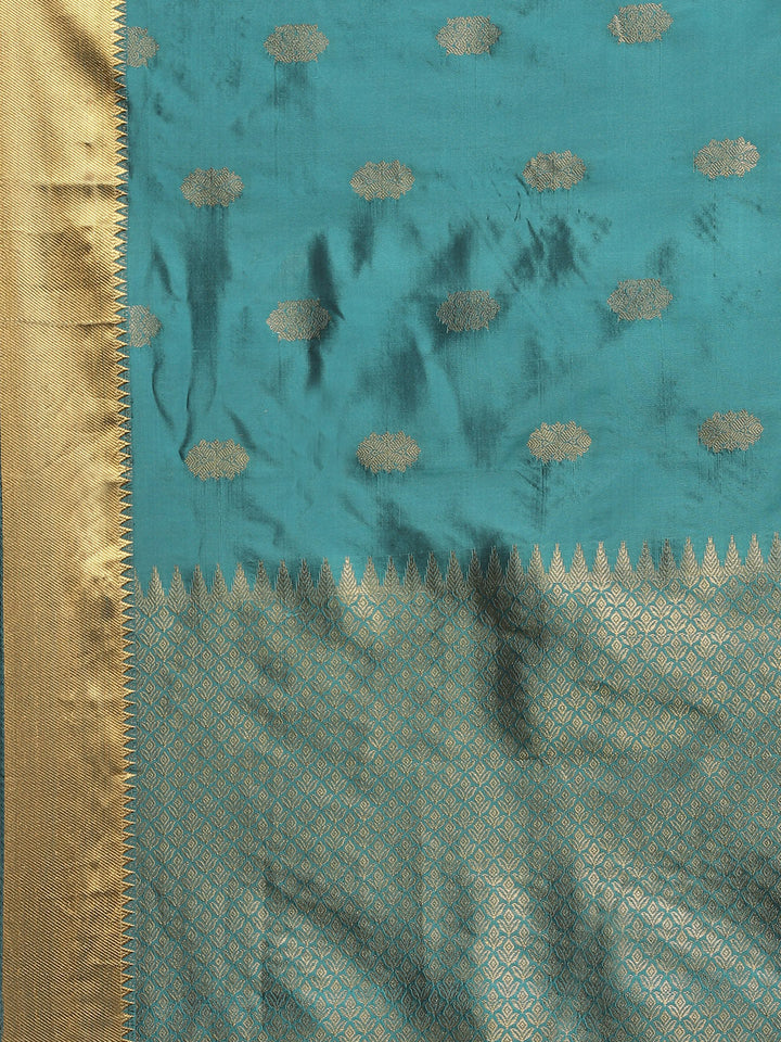 Zari Border Booti Handloom Woven Saree