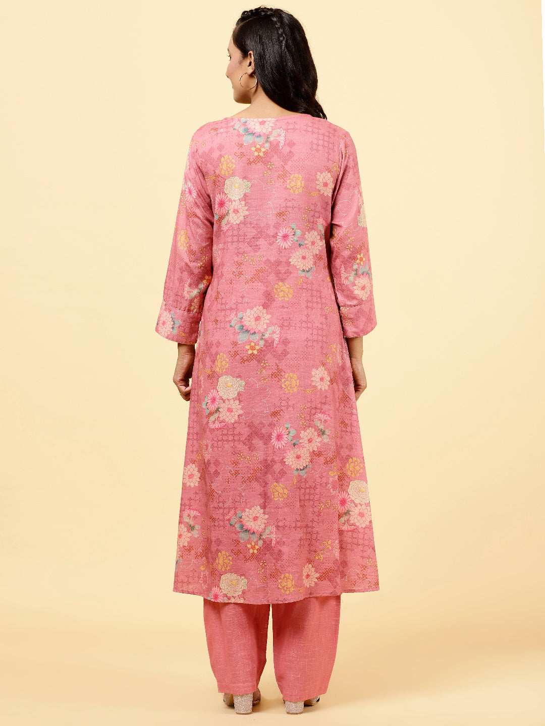 Printed Cotton Kurta With Pants