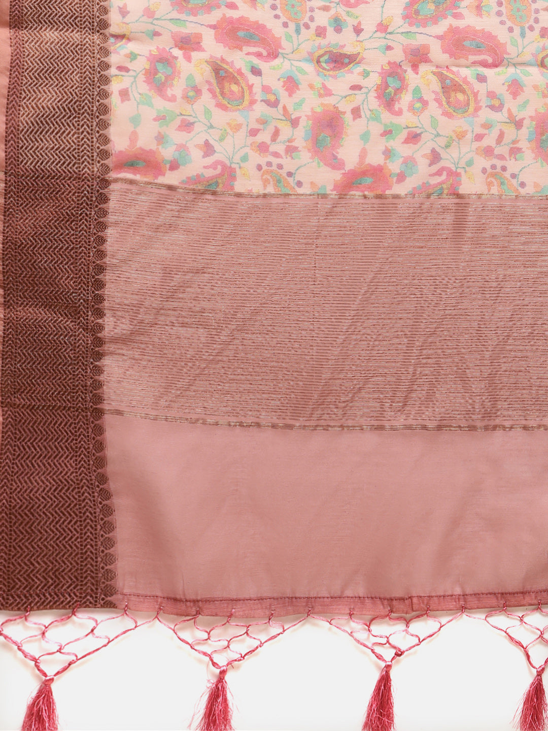 Printed Banarasi Border Pallu Cotton Saree