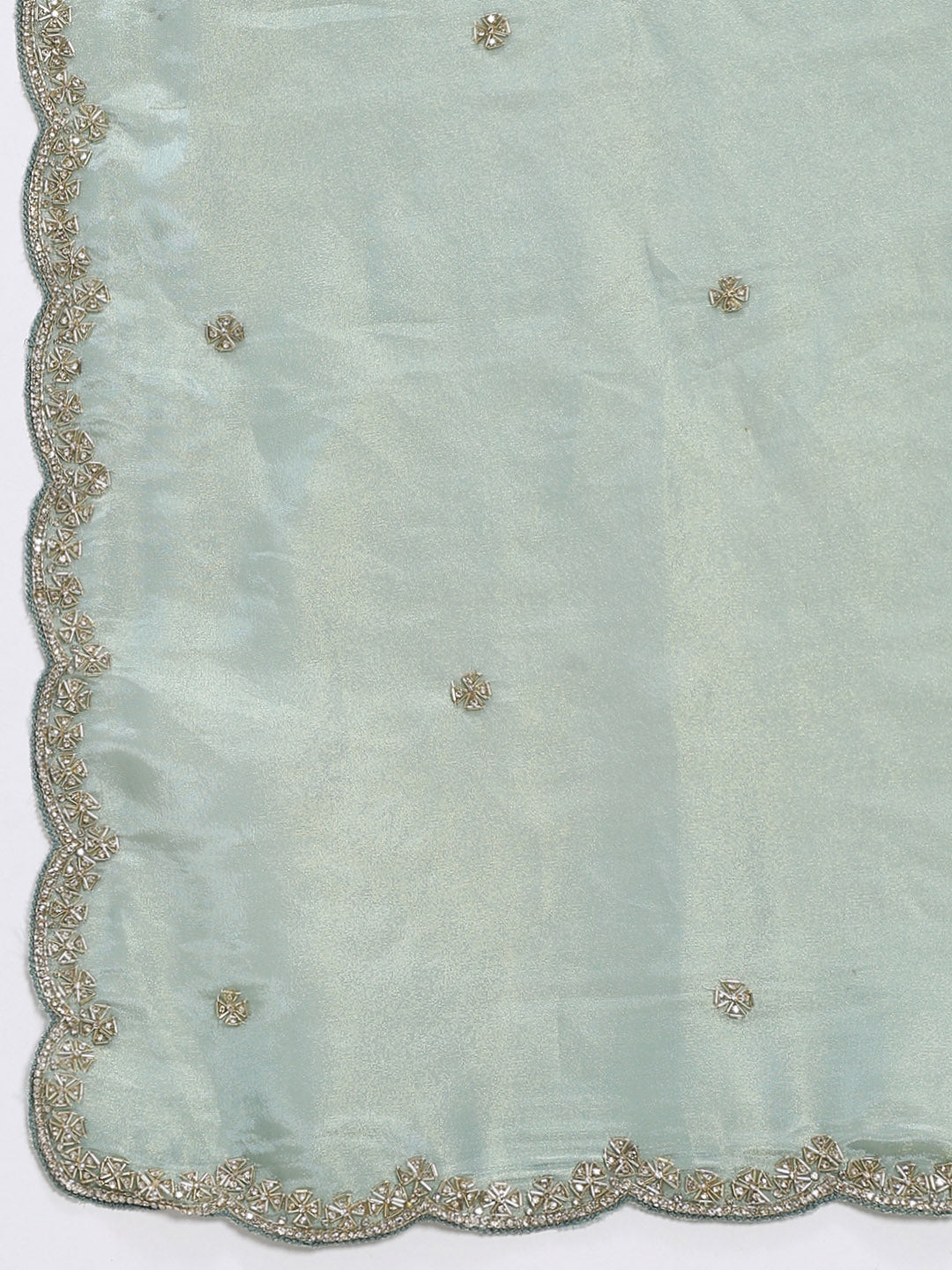 Stone Embroidery Tissue Saree