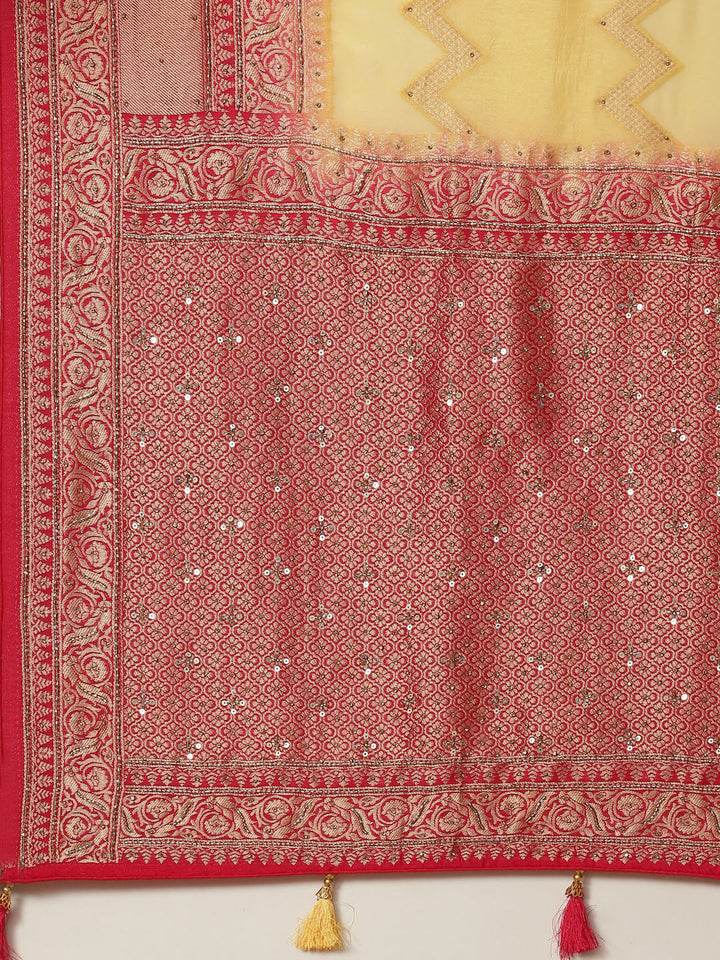 Embroidered Organza Saree