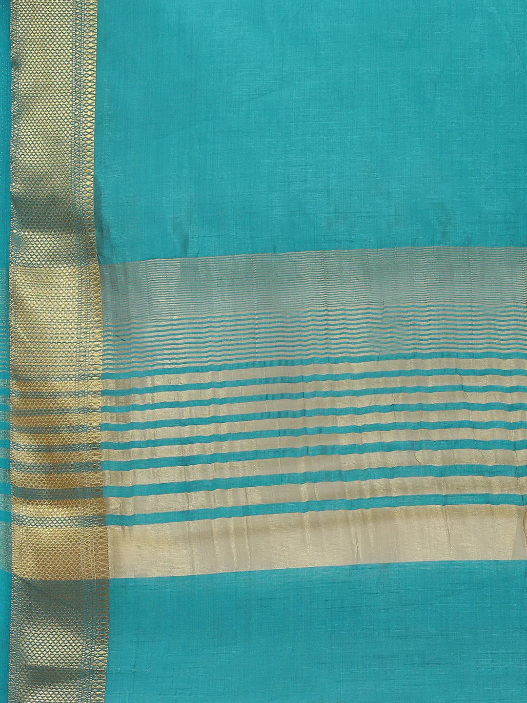 Plain Zari Border Handloom Woven Saree