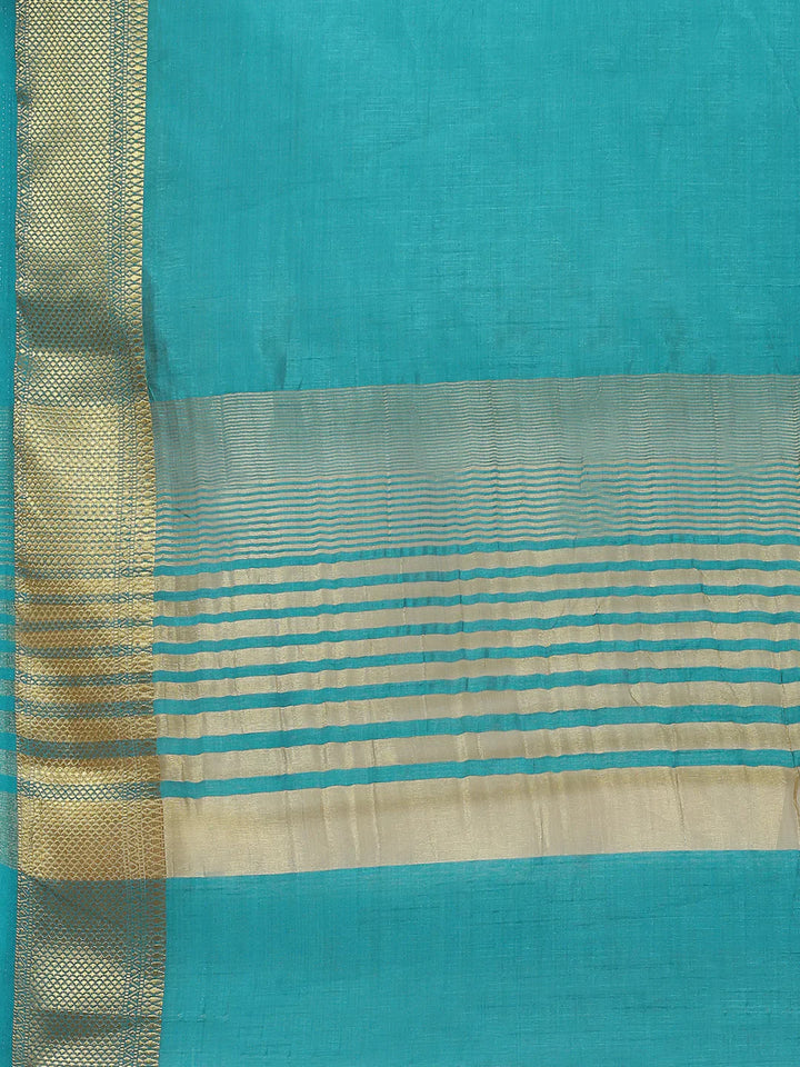 Plain Zari Border Handloom Woven Saree