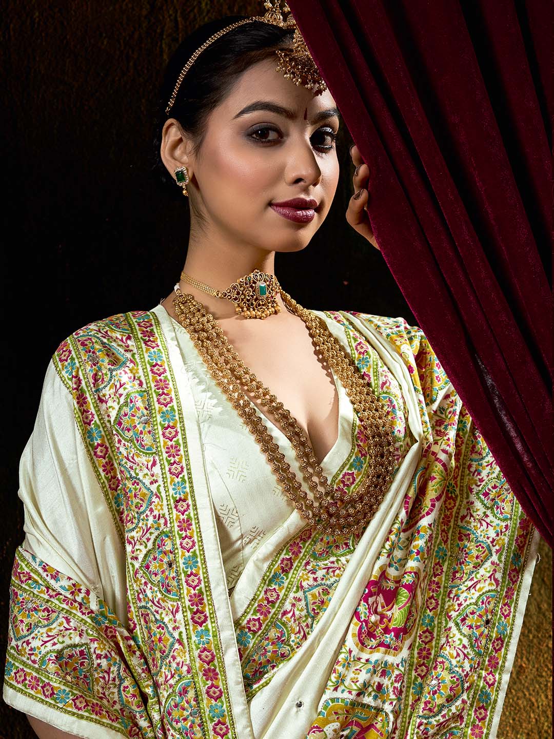 Digital Printed Art Silk Woven Saree