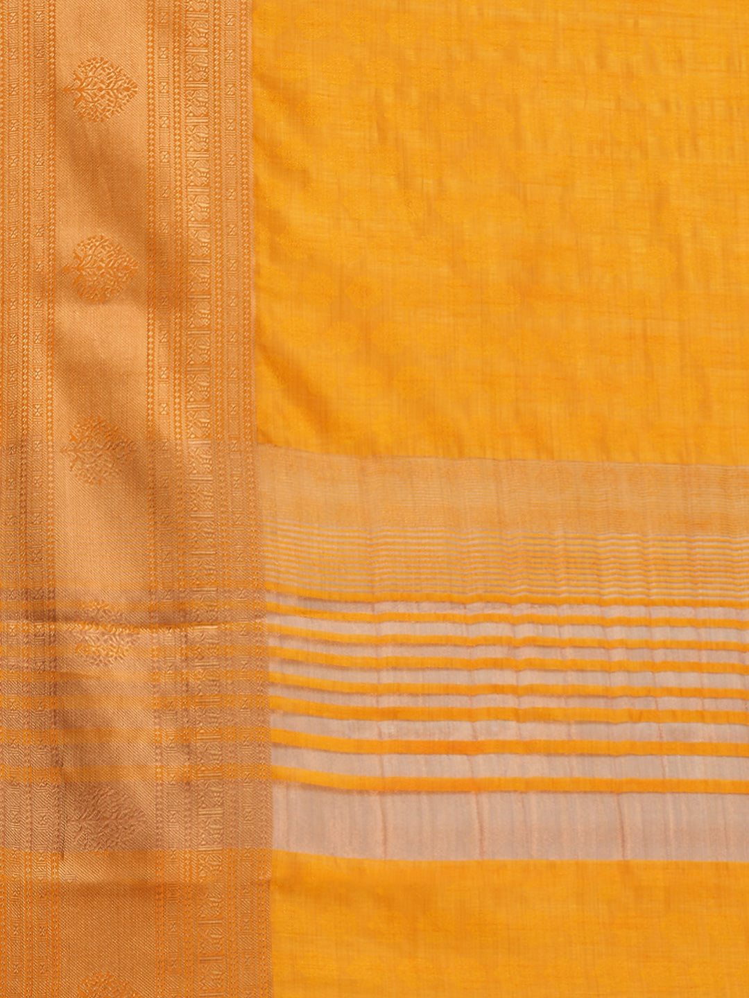Zari Border Booti Tussar Woven Saree