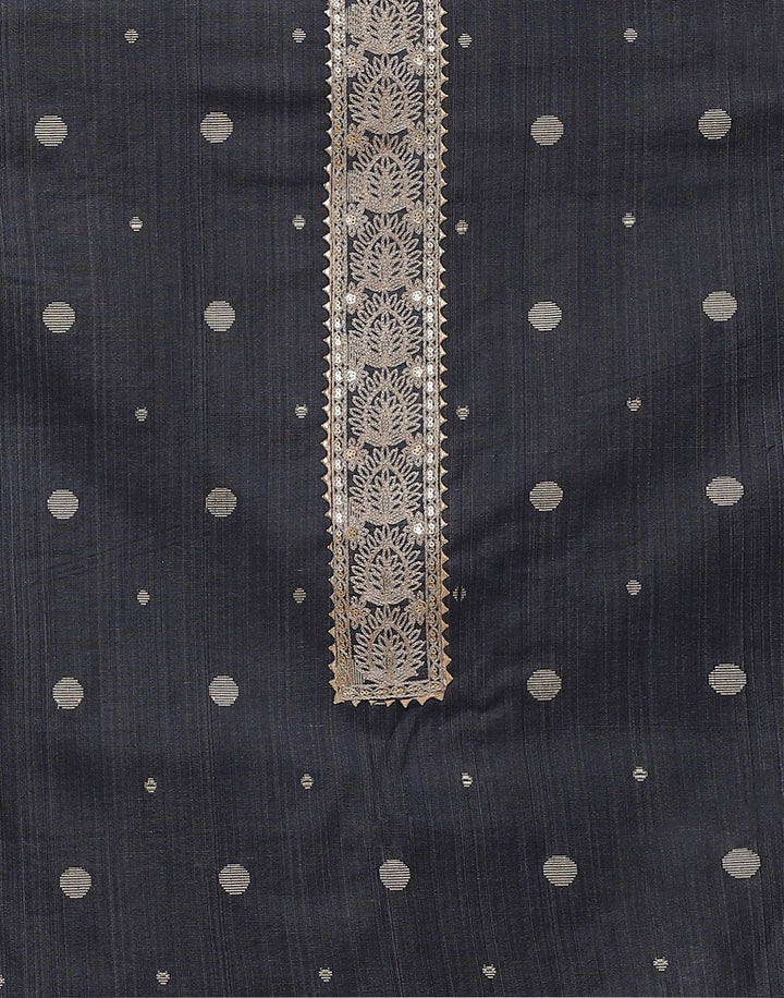 Chanderi Embroidered Suit Piece with fancy dupatta