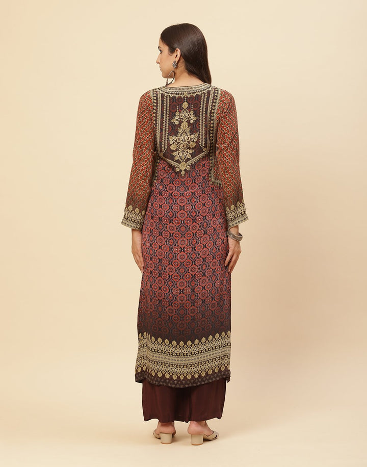 Digital Printed Crepe Salwar Kameez Stitched Suit With Georgette Dupatta