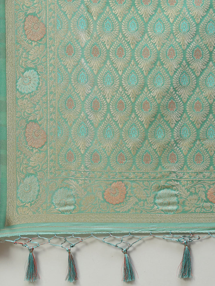 Zari Jaal Handloom Woven Saree