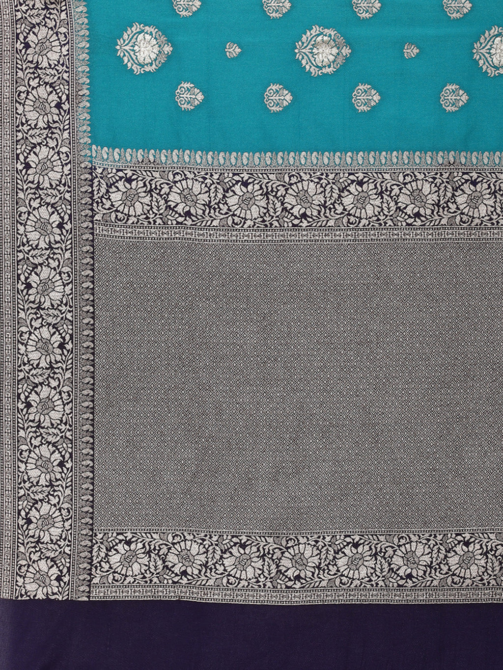 Zari Border Booti Handloom Woven Saree