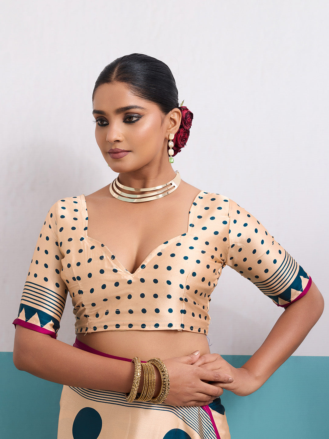 Printed Satin Saree
