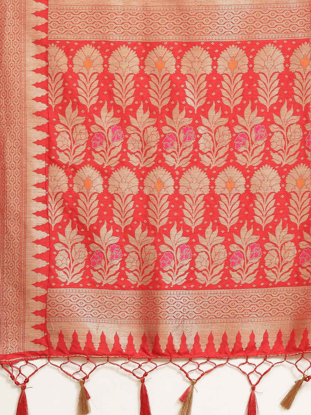 Bandhez Art Handloom Saree with Zari Border