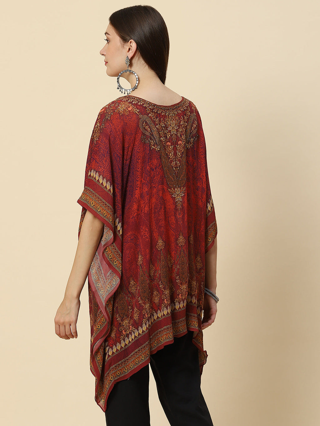 Digital Printed Georgette Kaftan Kurta