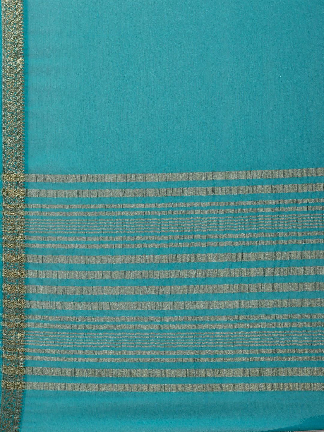 Piped Border Chiffon Plain Saree
