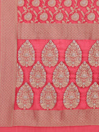 Floral Zari Jaal Georgette  Plain Saree