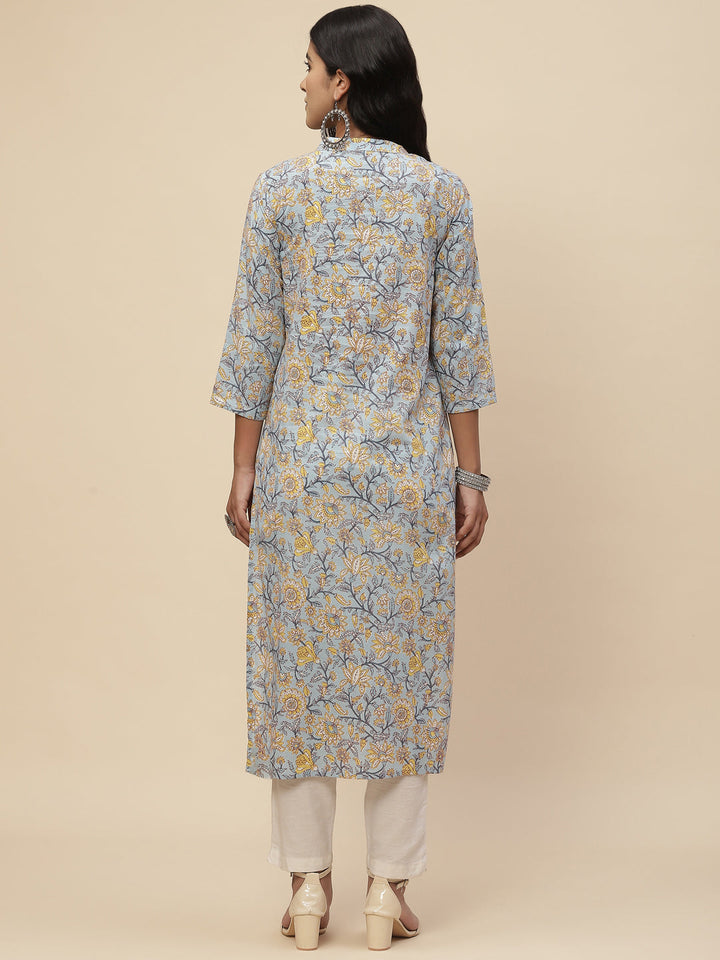 Floral Printed Cotton Kurta