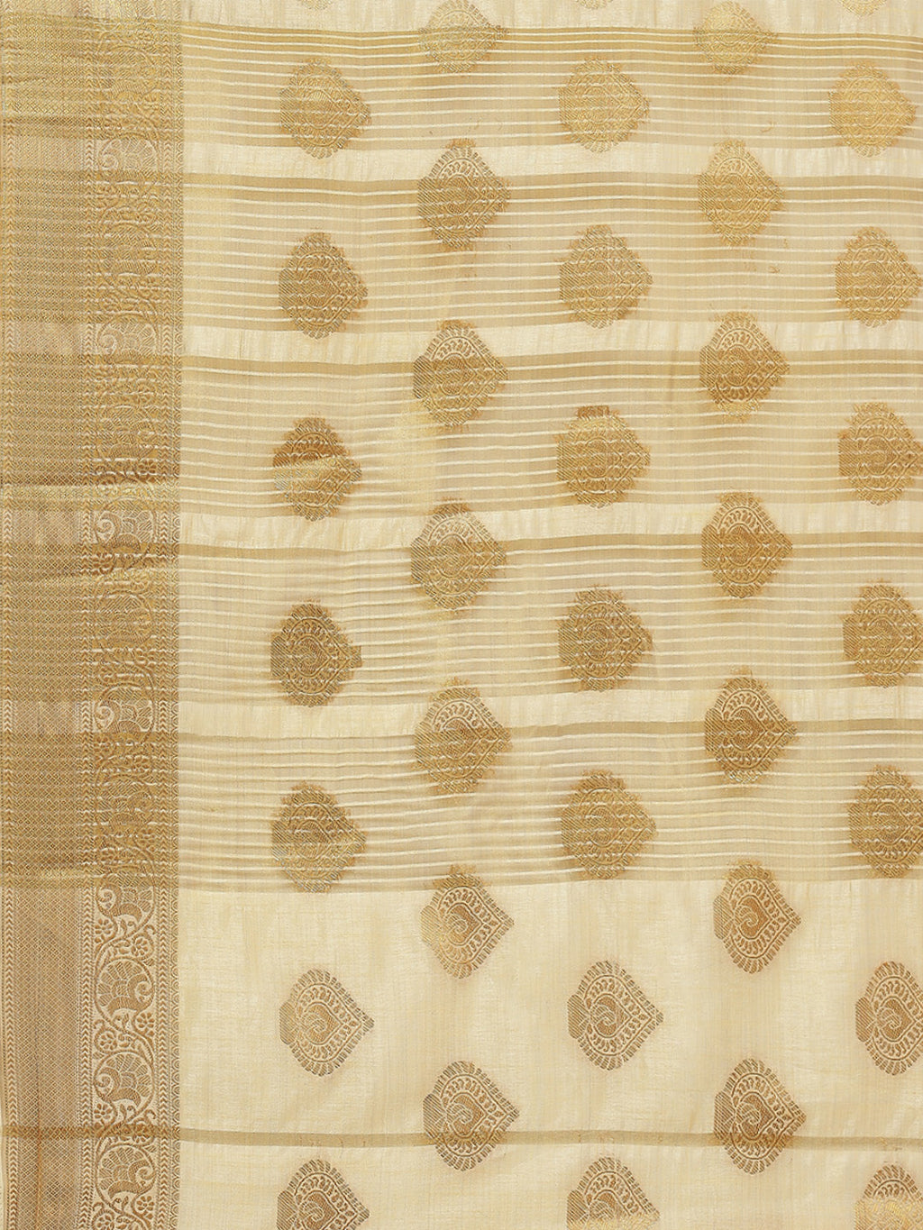 Zari Border Booti Handloom Woven Saree