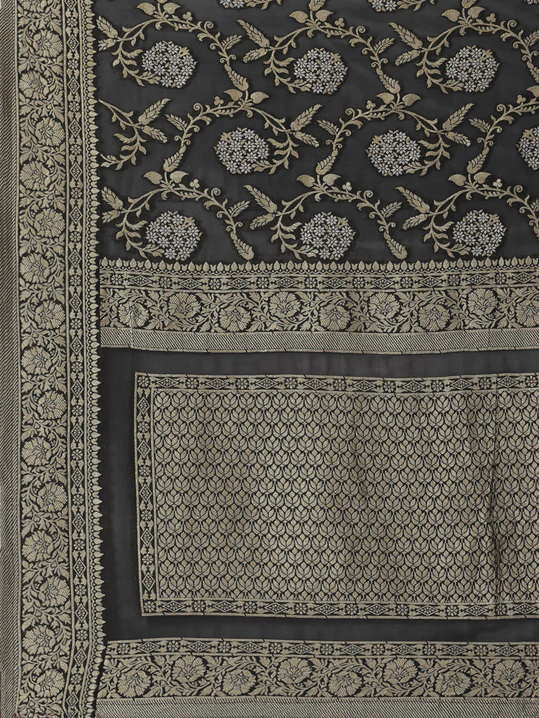 Zari Border Booti Handloom Woven Saree