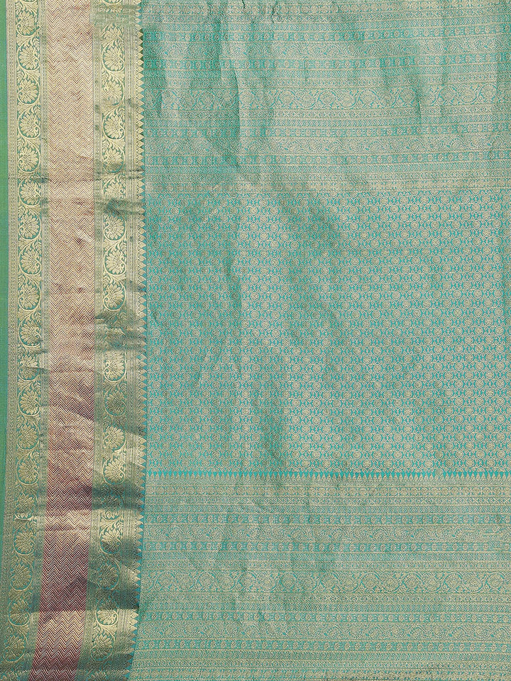 Resham Zari Border Booti Handloom Saree
