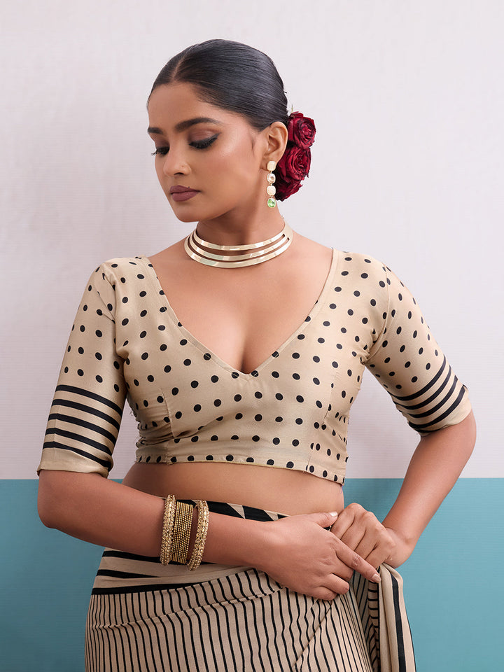 Printed Satin Saree