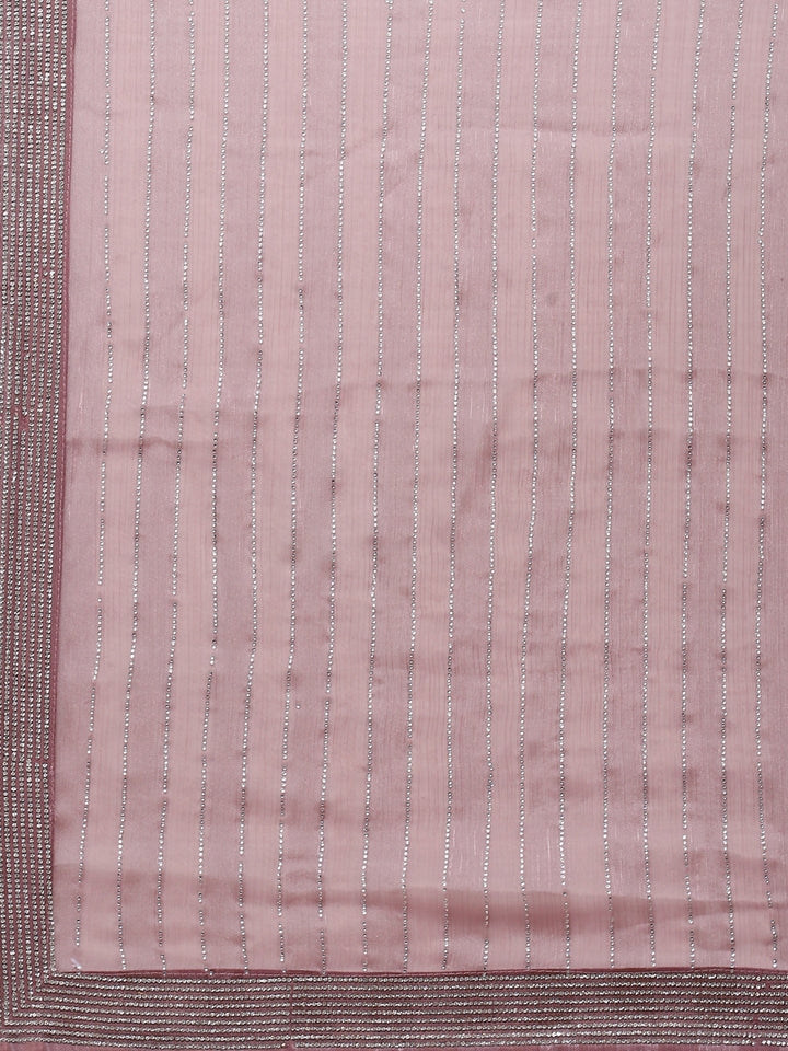 Stone  Embroidered Organza Saree