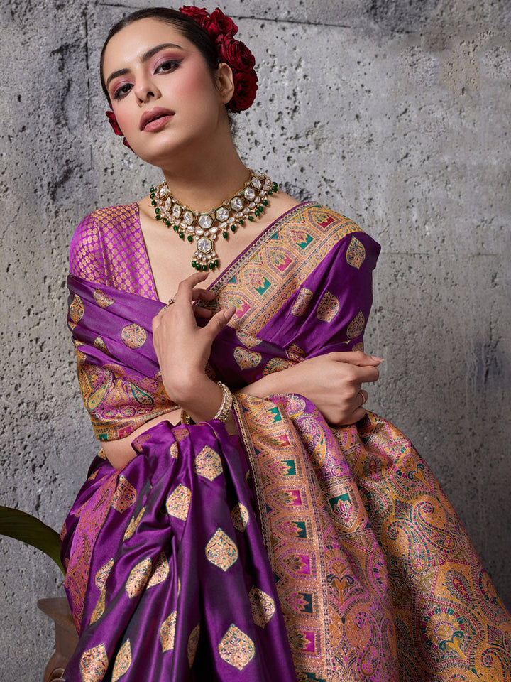 Woven Design Satin Silk Saree