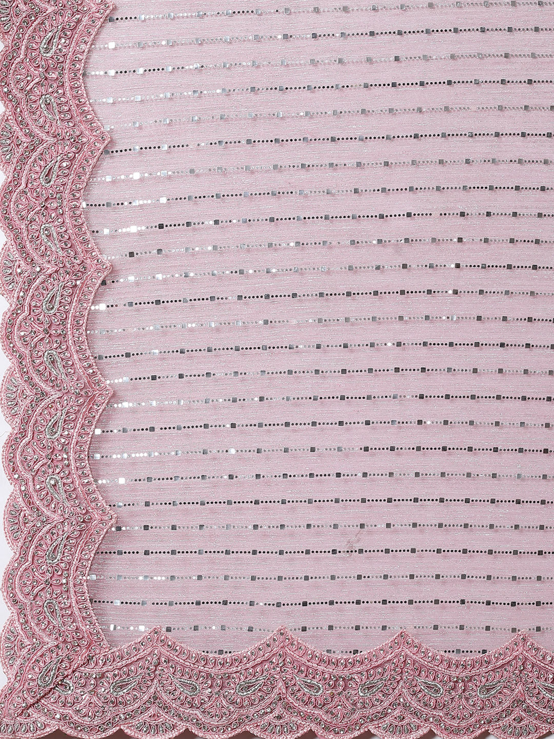 Stone work Handloom Net Embroidered Saree