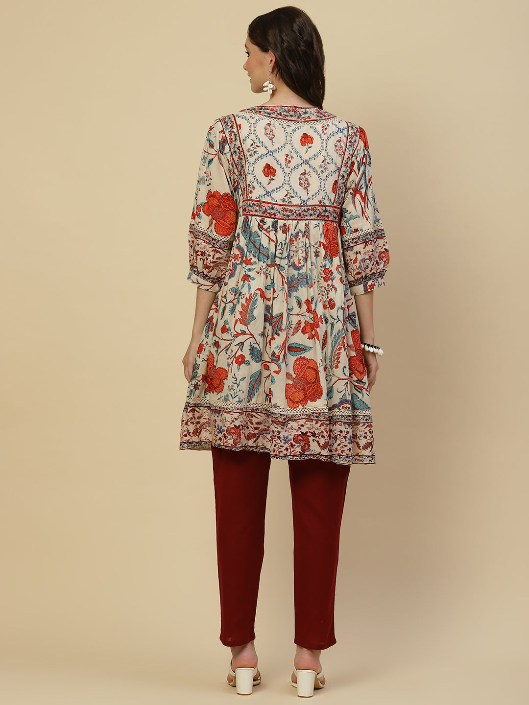 Floral Printed Cotton Kurta