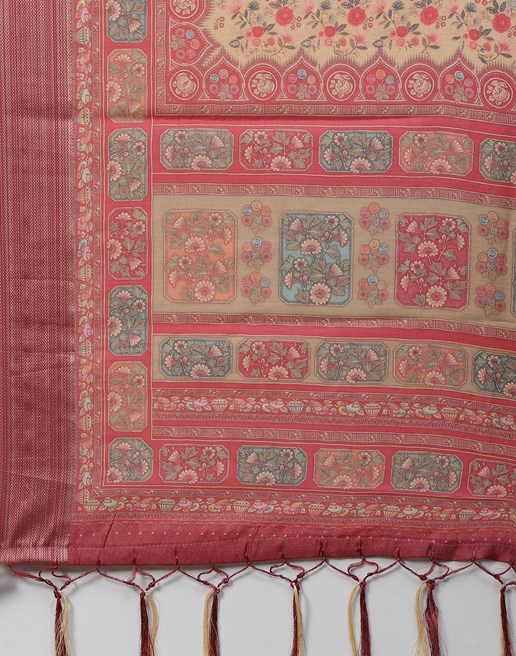 Digital Floral Printed Art Handloom Saree