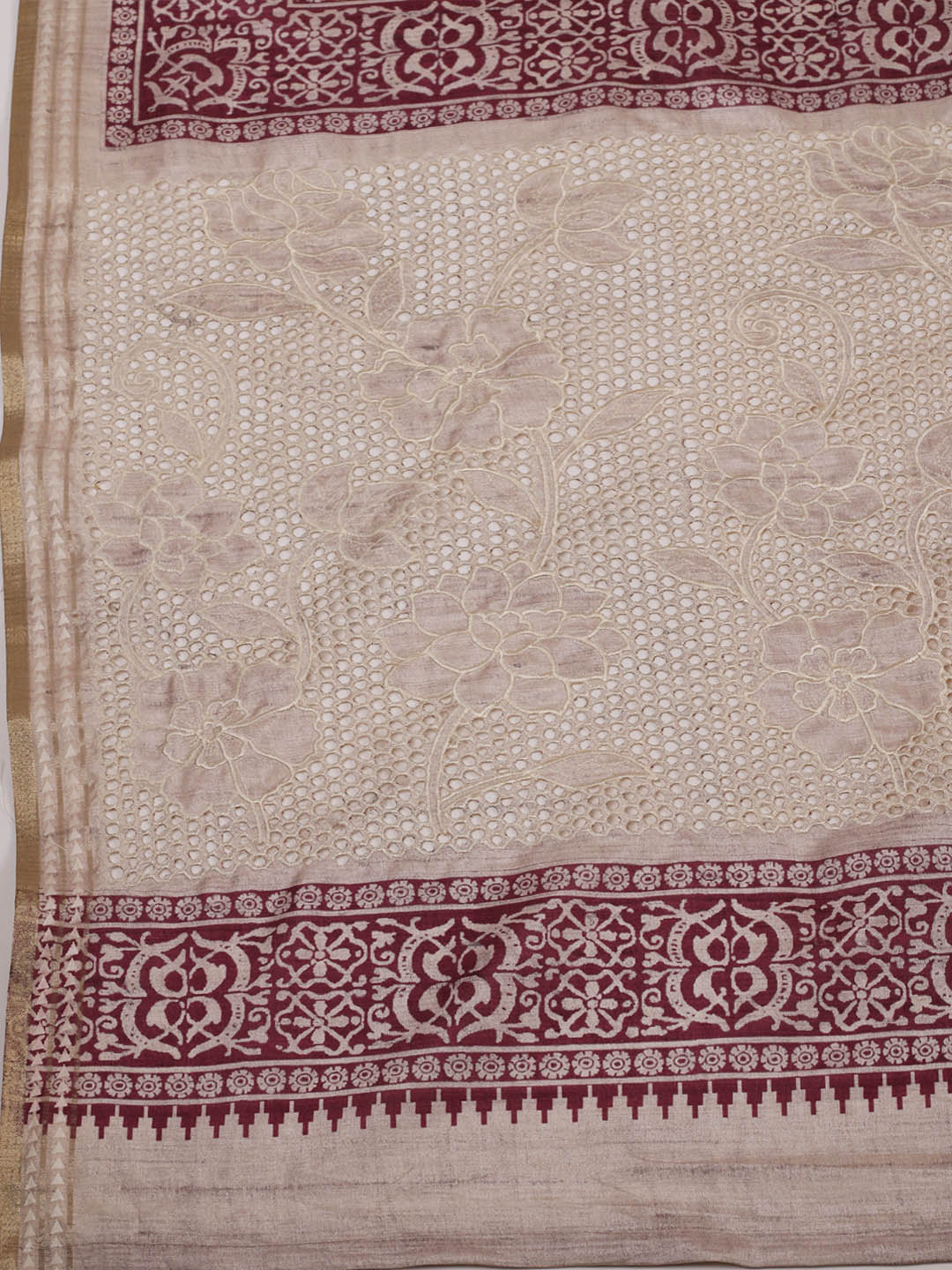 Printed Tussar Saree