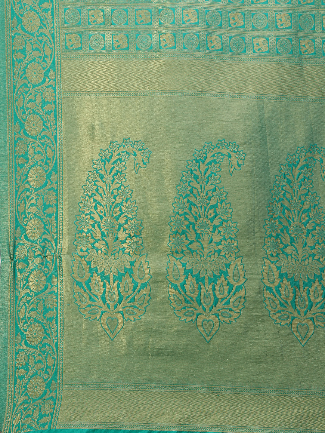 Brocade Zari Jaal Art Handloom Woven Saree