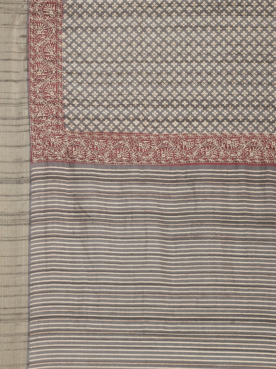 Printed Tussar Saree