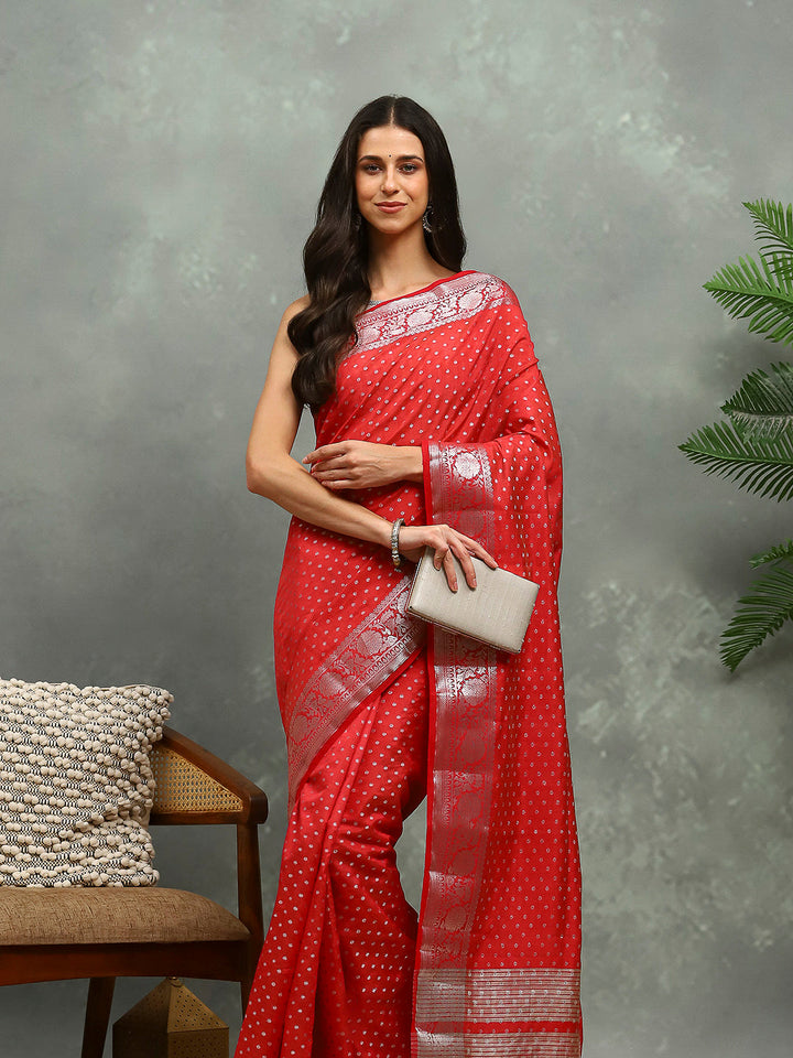 Woven Booti Art Silk Saree