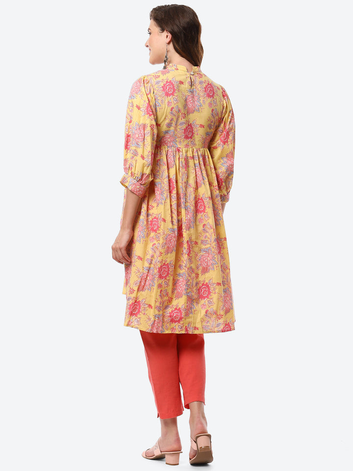 Floral Printed Cotton Kurti