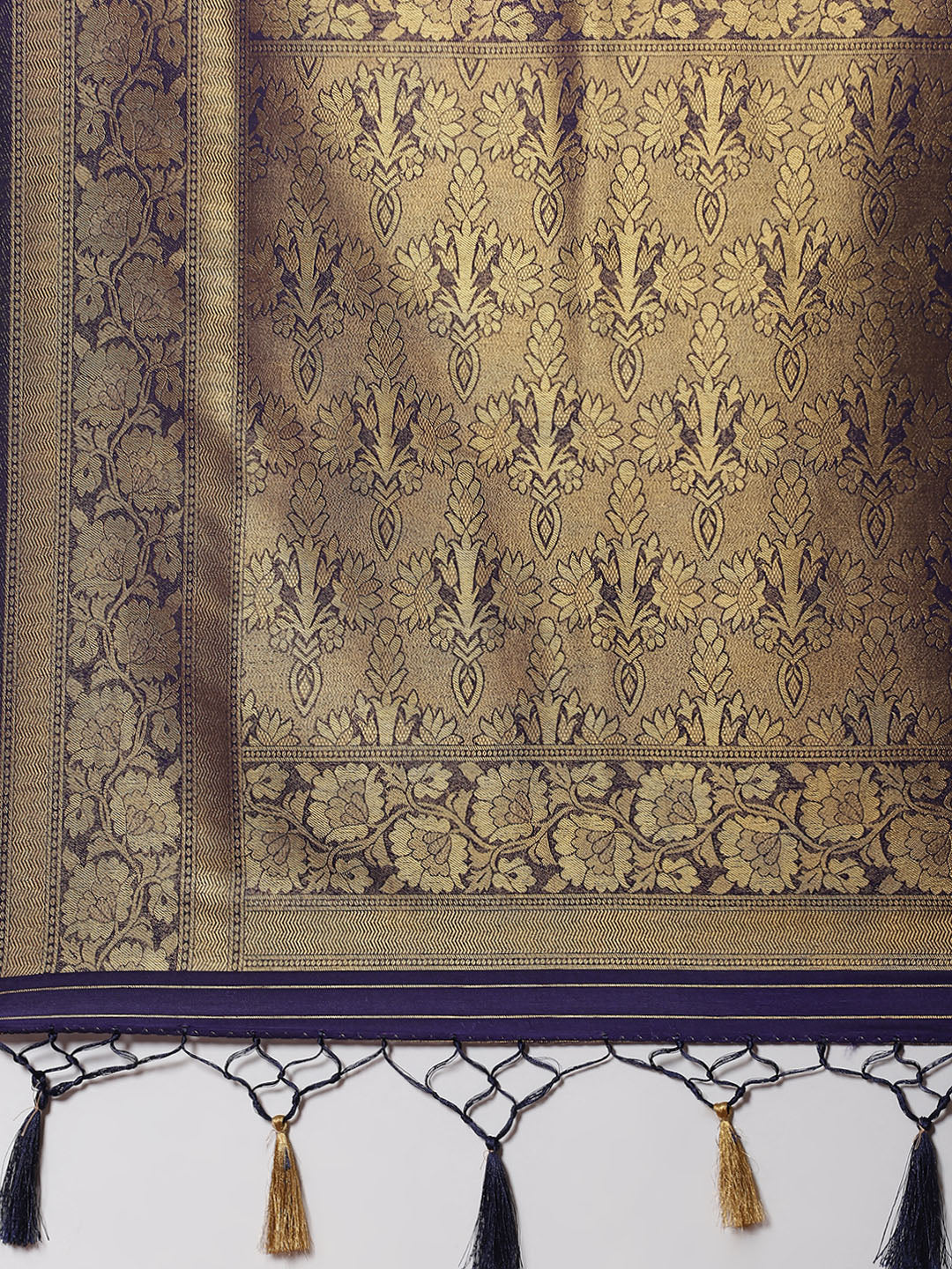 Brocade Zari Jaal Art Handloom Woven Saree