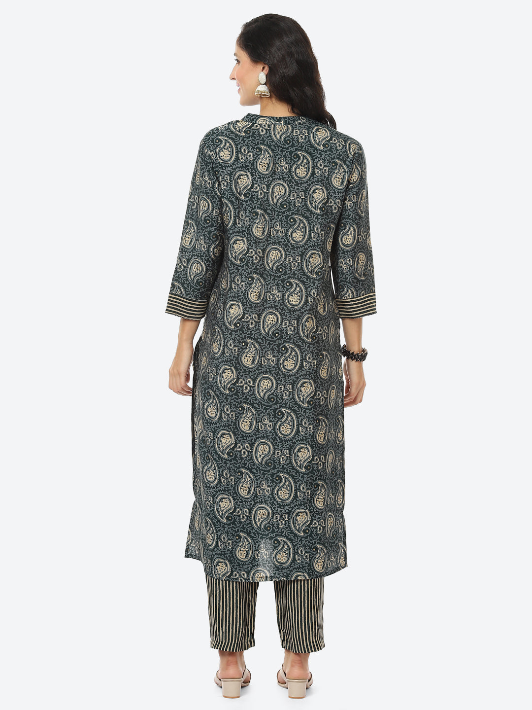 Paisley Printed Muslin Kurti With Pant